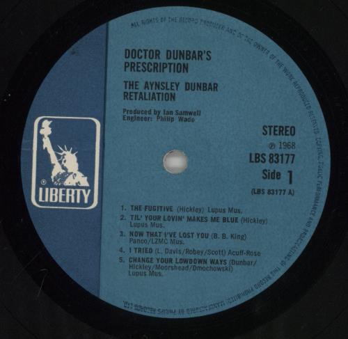 Aynsley Dunbar Doctor Dunbar's Prescription - VG vinyl LP album (LP record) UK AYNLPDO862448