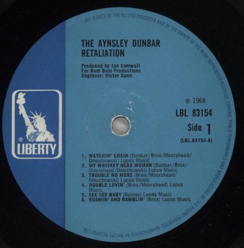 Aynsley Dunbar Retaliation - VG vinyl LP album (LP record) UK AYNLPRE755735