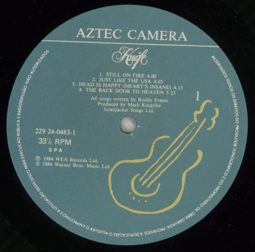 Aztec Camera Knife - EX vinyl LP album (LP record) Portuguese AZTLPKN874398