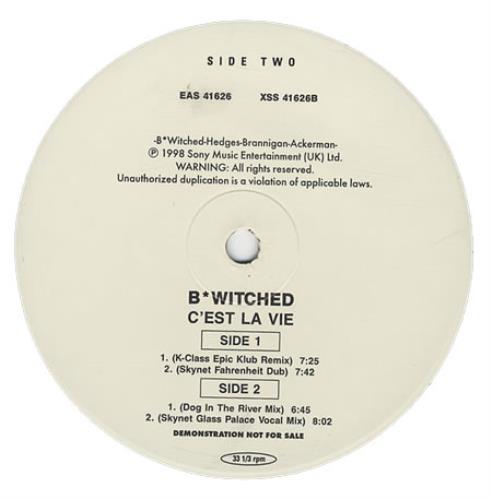 B*Witched C'est La Vie 12" vinyl single (12 inch record / Maxi-single) US B5412CE126781
