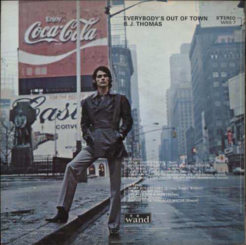 B.J. Thomas Everybody's Out Of Town vinyl LP album (LP record) UK BJTLPEV857826