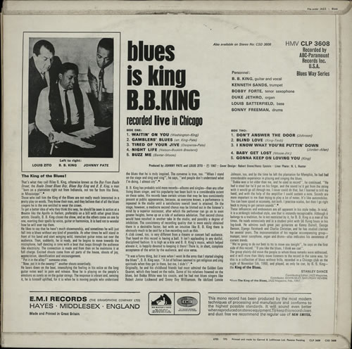 B B King Blues Is King vinyl LP album (LP record) UK BBKLPBL577141