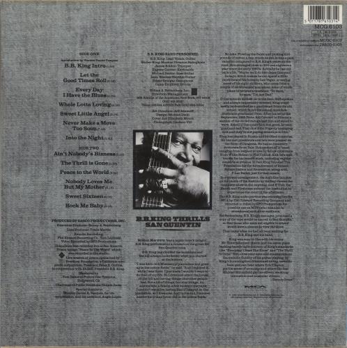 B B King Live At San Quentin vinyl LP album (LP record) UK BBKLPLI507696