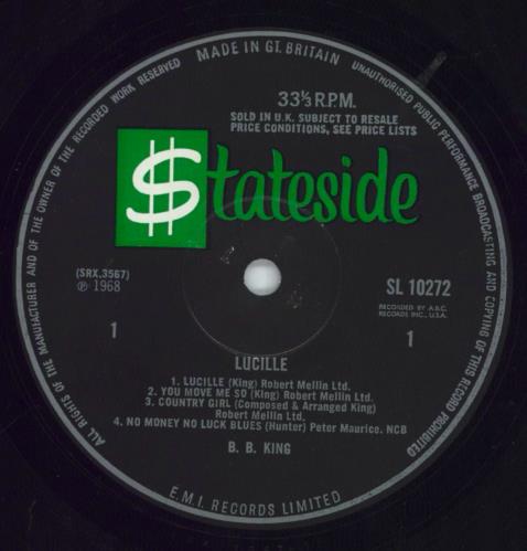 B B King Lucille vinyl LP album (LP record) UK BBKLPLU817681