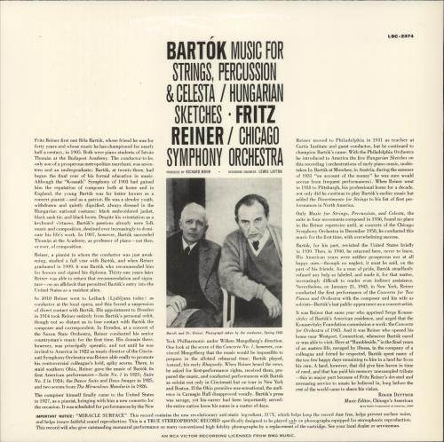 Bla Bartk Music For Strings, Percussion And Celesta / Hungarian Sketches - 180 Gram Vinyl vinyl LP album (LP record) UK B11LPMU880459