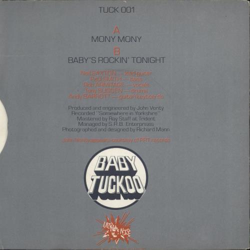 Baby Tuckoo Mony Mony 7" vinyl single (7 inch record / 45) UK C9B07MO865149