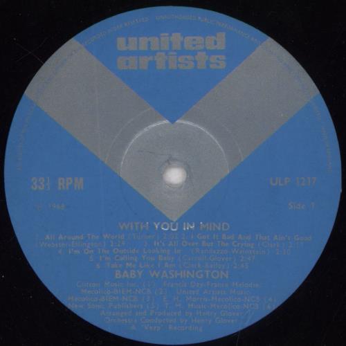 Baby Washington With You In Mind vinyl LP album (LP record) UK B7CLPWI698750