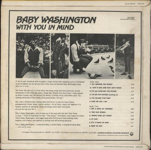 Baby Washington With You In Mind vinyl LP album (LP record) UK B7CLPWI698750
