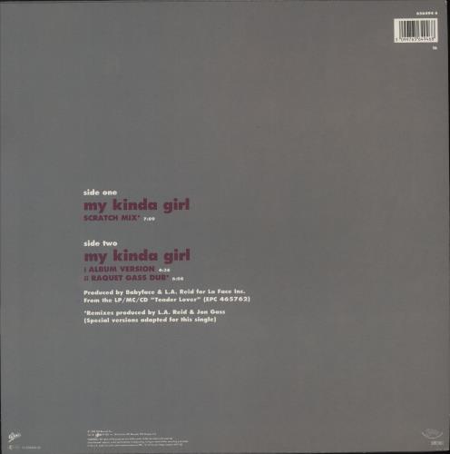 Babyface My Kinda Girl 12" vinyl single (12 inch record / Maxi-single) UK BAF12MY890981