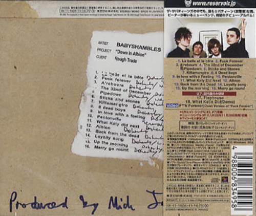 Babyshambles Down In Albion CD album (CDLP) Japanese BB6CDDO333984