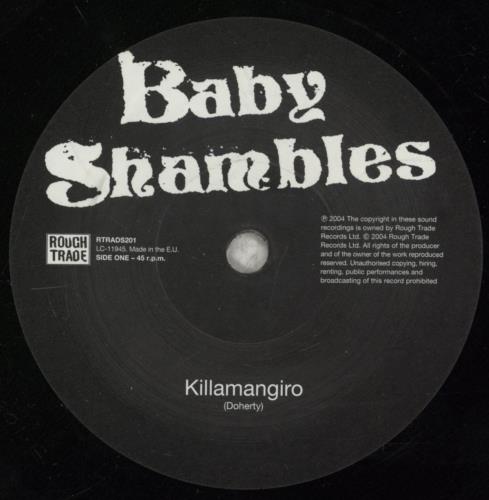Babyshambles Killamangiro 7" vinyl single (7 inch record / 45) UK BB607KI310986