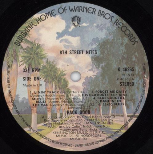Back Door 8th Street Nites - EX vinyl LP album (LP record) UK BD/LPTH809231