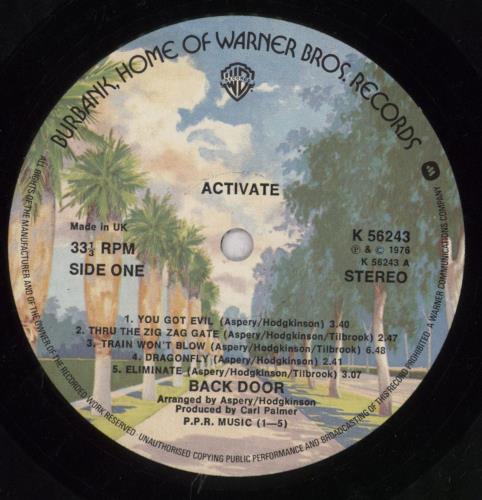 Back Door Activate vinyl LP album (LP record) UK BD/LPAC264483