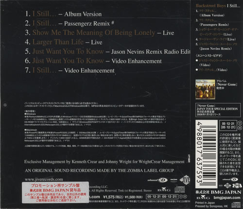 Backstreet Boys I Still EP CD single (CD5 / 5") Japanese BKBC5IS446185