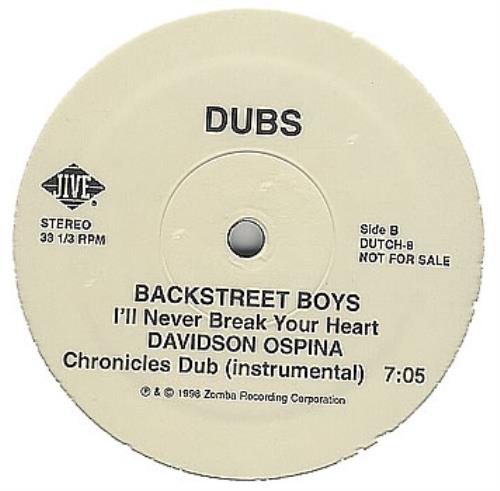 Backstreet Boys I'll Never Break Your Heart 12" vinyl single (12 inch record / Maxi-single) US BKB12IL155595