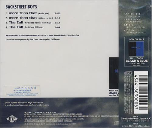 Backstreet Boys More Than That CD single (CD5 / 5") Japanese BKBC5MO190093