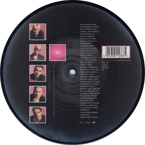 Backstreet Boys Quit Playing Games 7" vinyl picture disc (7 inch picture disc single) UK BKB7PQU100599