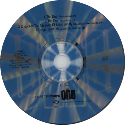 Backstreet Boys The One CD single (CD5 / 5") German BKBC5TH162816