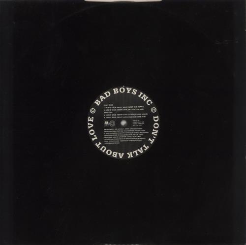 Bad Boys Inc Don't Talk About Love 12" vinyl single (12 inch record / Maxi-single) UK BBI12DO51658