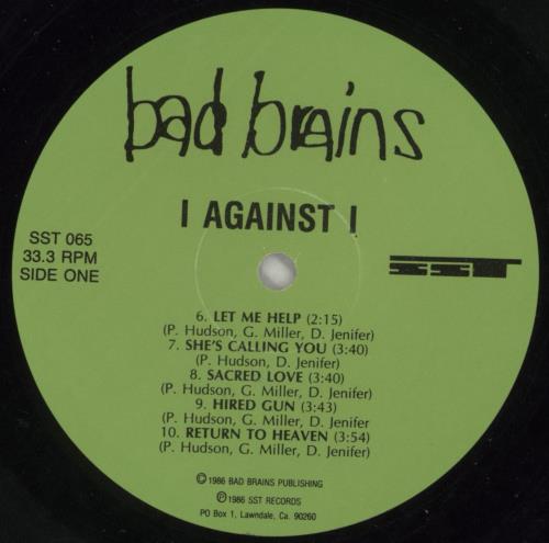Bad Brains I Against I - EX vinyl LP album (LP record) US BN8LPIA868936