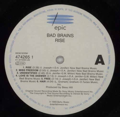 Bad Brains Rise vinyl LP album (LP record) Dutch BN8LPRI773193