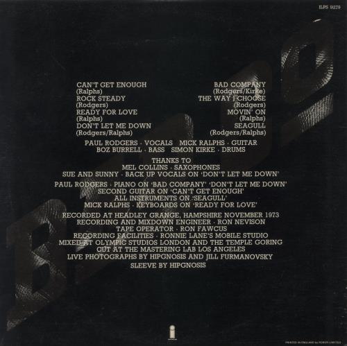 Bad Company Bad Company - 1st - EX vinyl LP album (LP record) UK BCOLPBA723564