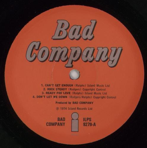 Bad Company Bad Company - 1st - VG vinyl LP album (LP record) UK BCOLPBA761535