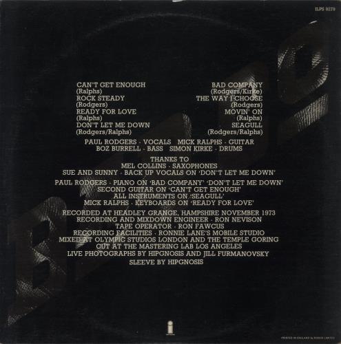 Bad Company Bad Company - 1st - VG vinyl LP album (LP record) UK BCOLPBA761535