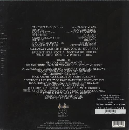 Bad Company Bad Company - Sealed + Hype Sticker vinyl LP album (LP record) UK BCOLPBA492425