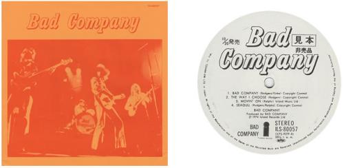 Bad Company Bad Company vinyl LP album (LP record) Japanese BCOLPBA218803