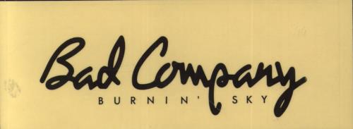 Bad Company Burnin' Sky + sticker vinyl LP album (LP record) Japanese BCOLPBU859274
