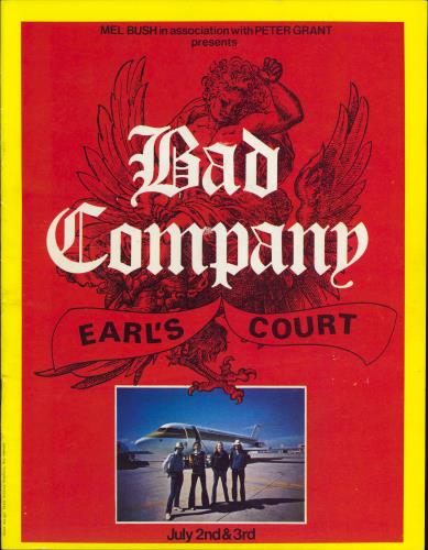 Bad Company Earl's Court + Ticket Stub tour programme UK BCOTREA771077