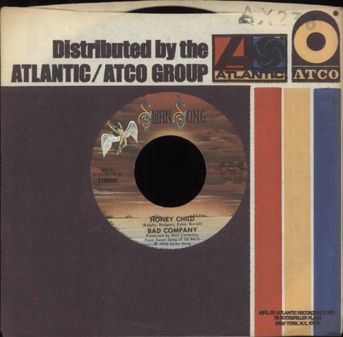 Bad Company Honey Child 7" vinyl single (7 inch record / 45) US BCO07HO705414
