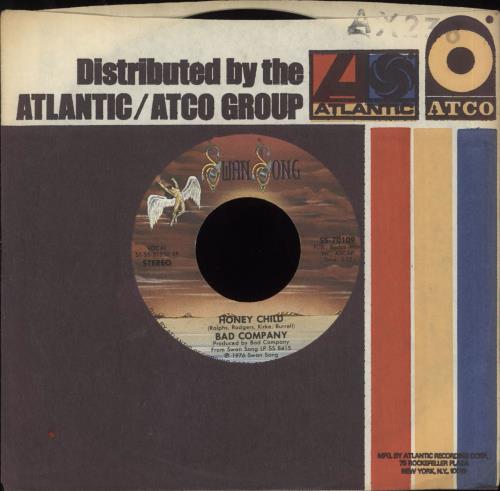 Bad Company Honey Child 7" vinyl single (7 inch record / 45) US BCO07HO705414