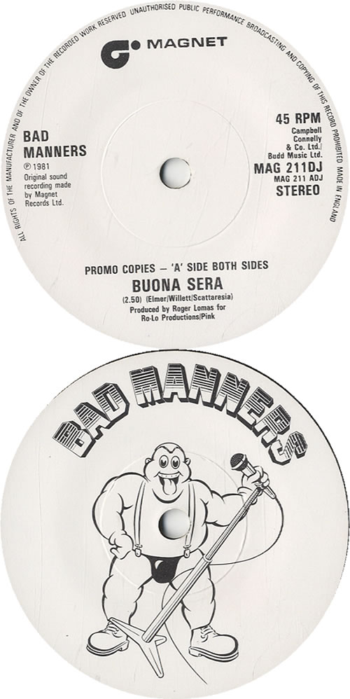 Bad Manners Buona Sera 7" vinyl single (7 inch record / 45) UK BMA07BU587580