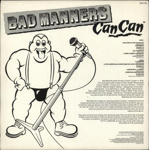 Bad Manners Can Can vinyl LP album (LP record) UK BMALPCA732439