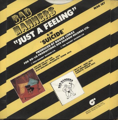 Bad Manners Just A Feeling 7" vinyl single (7 inch record / 45) UK BMA07JU548338