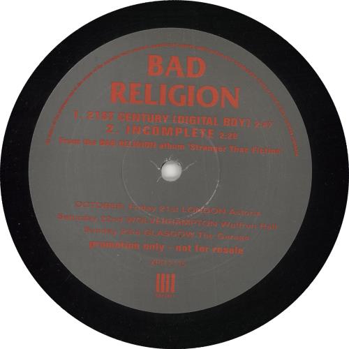 Bad Religion 21st Century (Digital Boy) 12" vinyl single (12 inch record / Maxi-single) UK BDR12ST738833