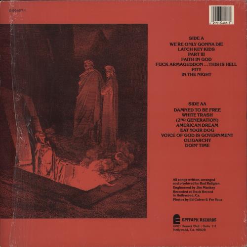 Bad Religion How Could Hell Be Any Worse? vinyl LP album (LP record) US BDRLPHO294644
