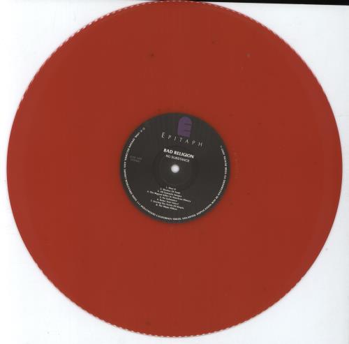 Bad Religion No Substance - Red Vinyl vinyl LP album (LP record) Dutch BDRLPNO793480
