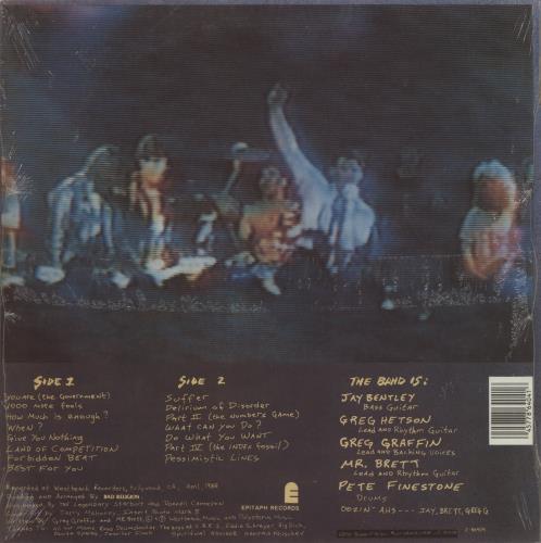 Bad Religion Suffer vinyl LP album (LP record) US BDRLPSU891797