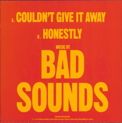 Bad Sounds Couldn't Give It Away - Orange Vinyl 7" vinyl single (7 inch record / 45) UK ZBE07CO771436