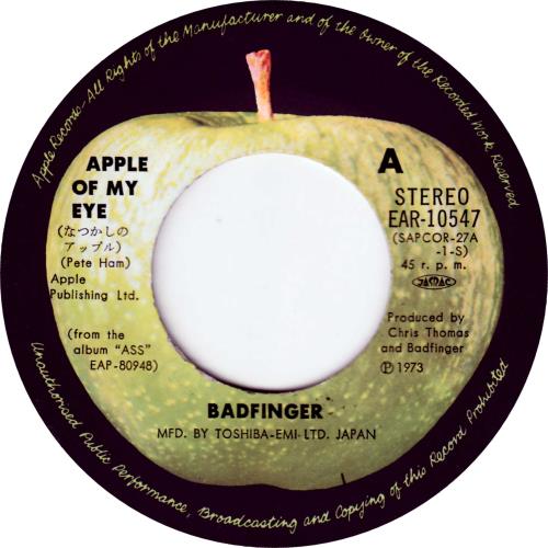 Badfinger Apple Of My Eye 7" vinyl single (7 inch record / 45) Japanese BDF07AP786352
