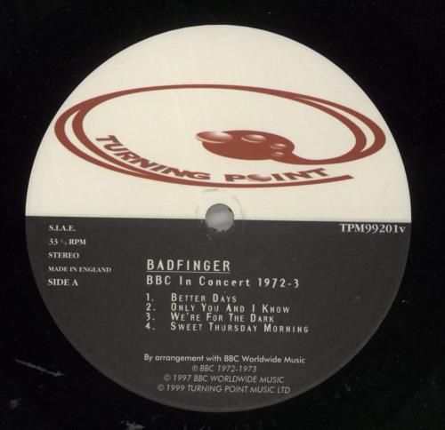 Badfinger BBC In Concert 1972-3 2-LP vinyl record set (Double LP Album) UK BDF2LBB867733