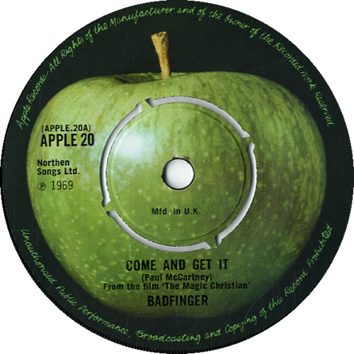 Badfinger Come And Get It - P/S - 4pr - EX 7" vinyl single (7 inch record / 45) UK BDF07CO601939