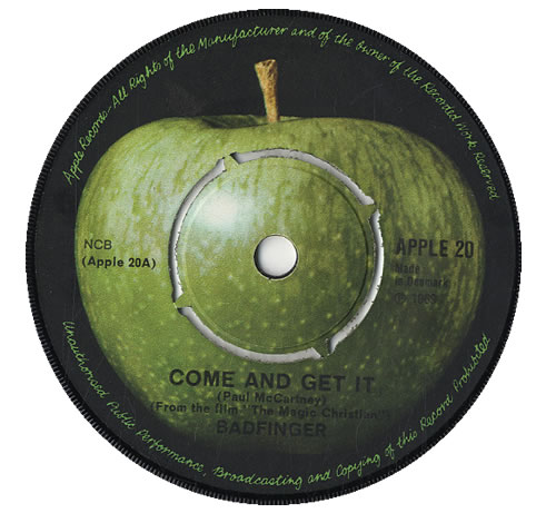 Badfinger Come And Get It 7" vinyl single (7 inch record / 45) Danish BDF07CO593646