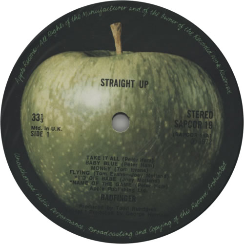 Badfinger Straight Up - 1st vinyl LP album (LP record) UK BDFLPST143384