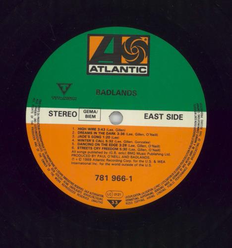Badlands Badlands vinyl LP album (LP record) German BDLLPBA277486