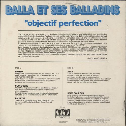 Balla Et Es Balladins Objectif Perfection vinyl LP album (LP record) African -AOLPOB881306