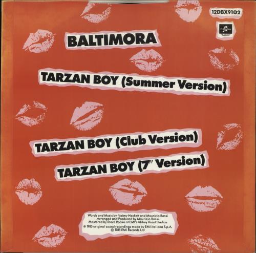 Baltimora Tarzan Boy 12" vinyl single (12 inch record / Maxi-single) UK BTI12TA144219